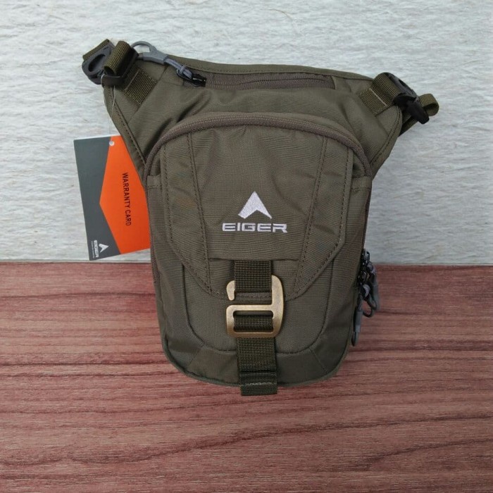 TAS PAHA EIGER 7403 MILITANT OLIVE - LEGPACK EIGER - Hitam