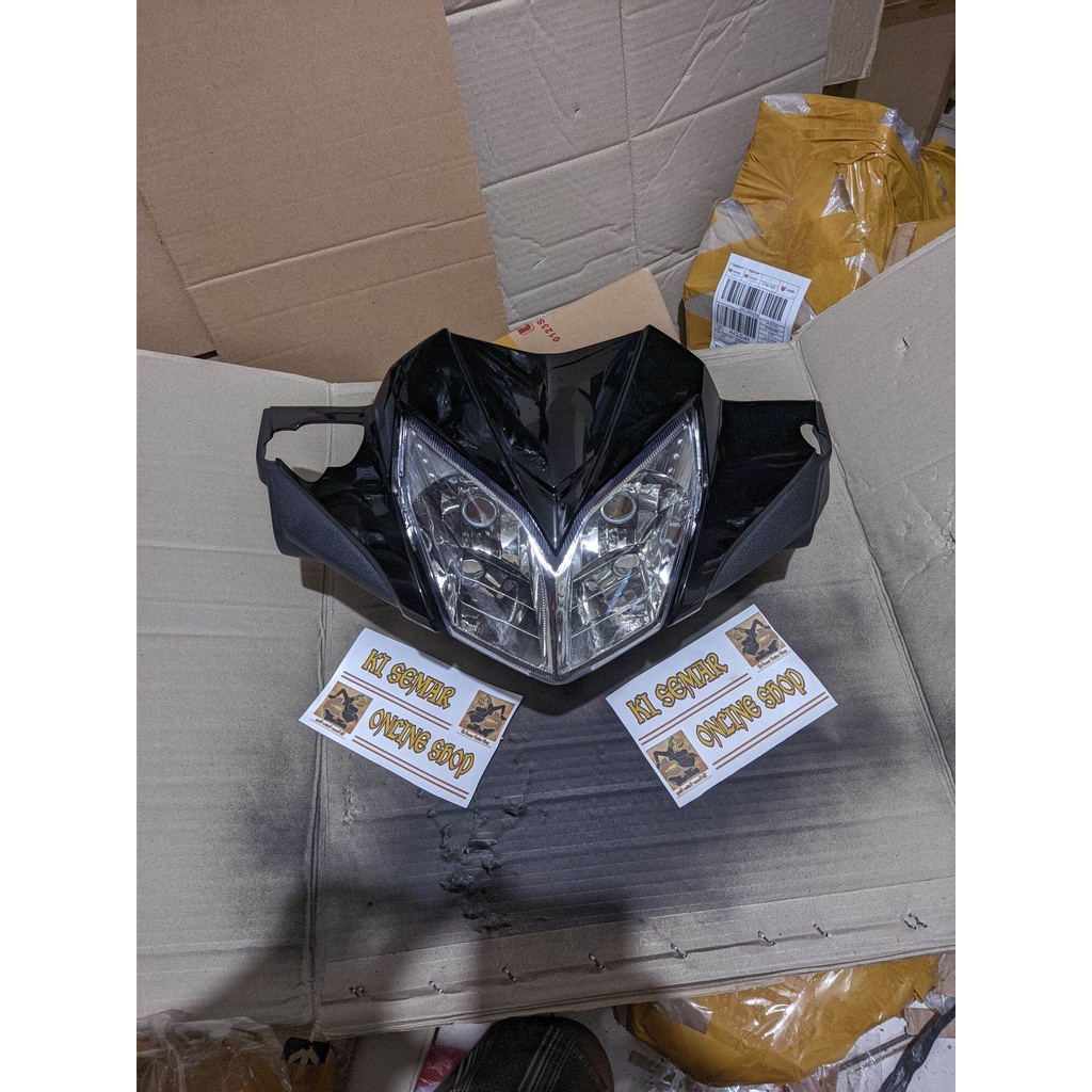 paket cover batok + reflektor kaca lampu depan honda Supra X 125 new betmen batman tahun 2007 2008 2009 2010 2011 non original