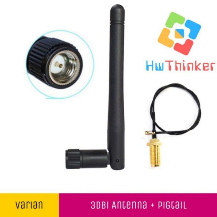 WIFI Antenna Antena 2.4Ghz 3DBi for ESP32 ESP8266 NRF24L01 ESP32-CAM - Antenna+Pigtail 3S