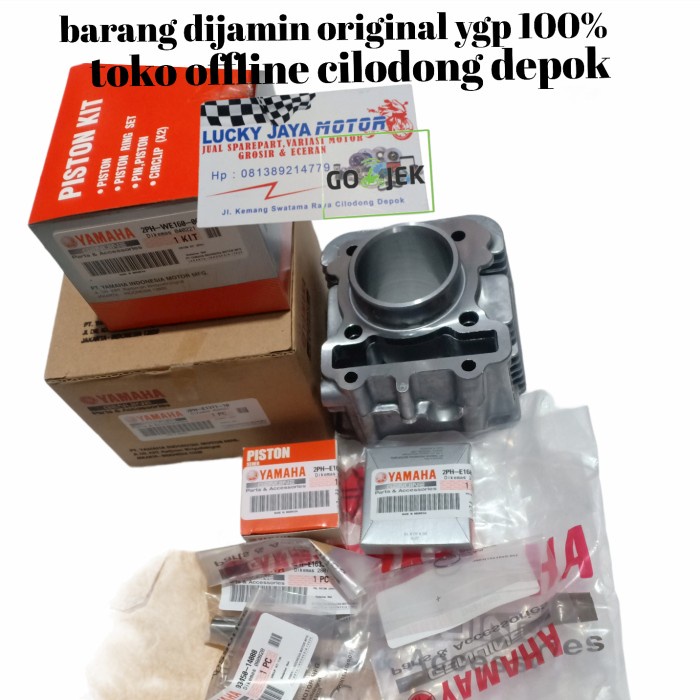 blok seher piston set mio m3 gt 125 fino f1 125 original ygp 100%