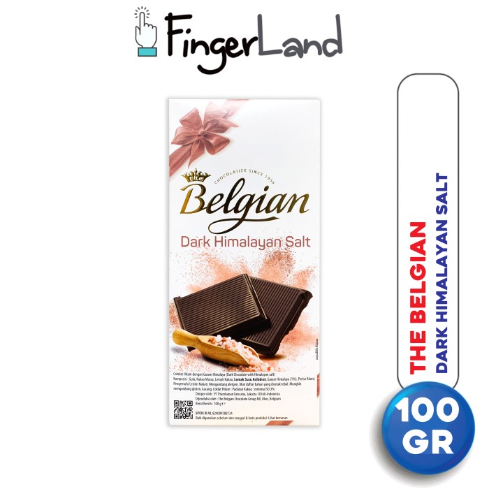 

New Produk Terlaris THE BELGIAN Dark Chocolate with Himalayan Salt 100 gram Cokelat Hitam