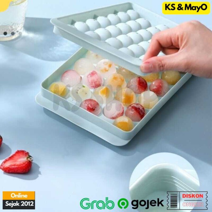 ENLEE Cetakan Es Batu Bulat Bola Isi 33 Lubang