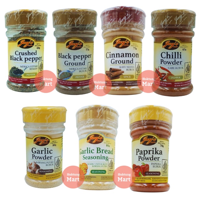 

Jay's Garlic/Blackpepper/Cinnamon/Chili Powder/Paprika Bumbu Dapur
