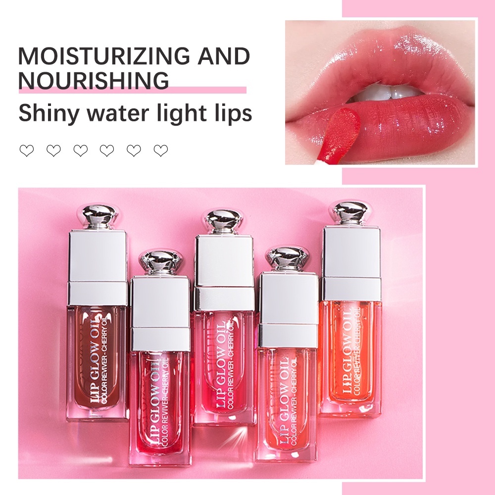 Ibcccndc Lip Oil Plumping Lip Gloss Moisturizing Transparent Fruit Mouth Oil 5 Warna Dior Lip Tattoo