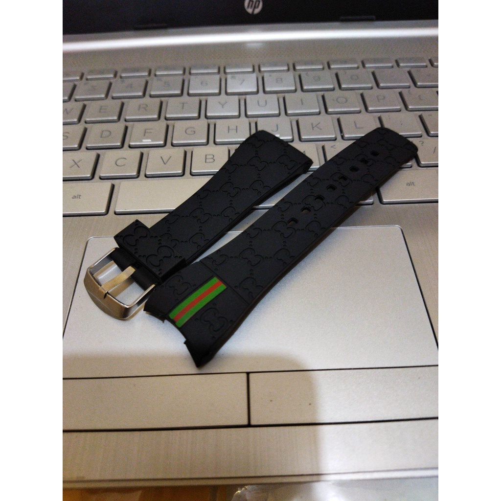 STRAP TALI JAM GUCCI SUPER GRADE HITAM TALI JAM TANGAN GUCCI 26MM