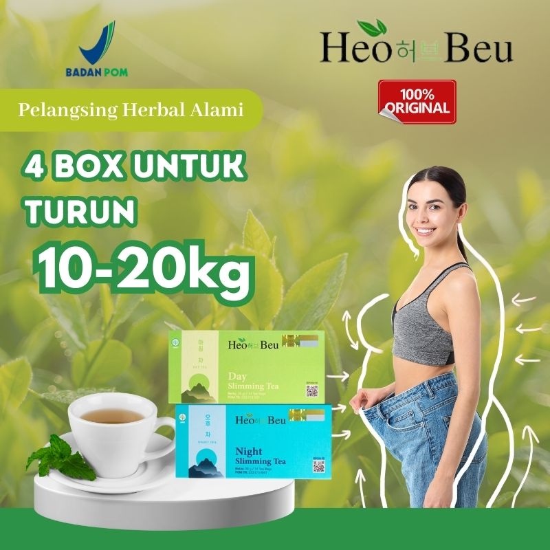 

Heo Beu Slimming Tea Teh Pelangsing Penahan Nafsu Makan Detox ORIGINAL Peluntur Lemak