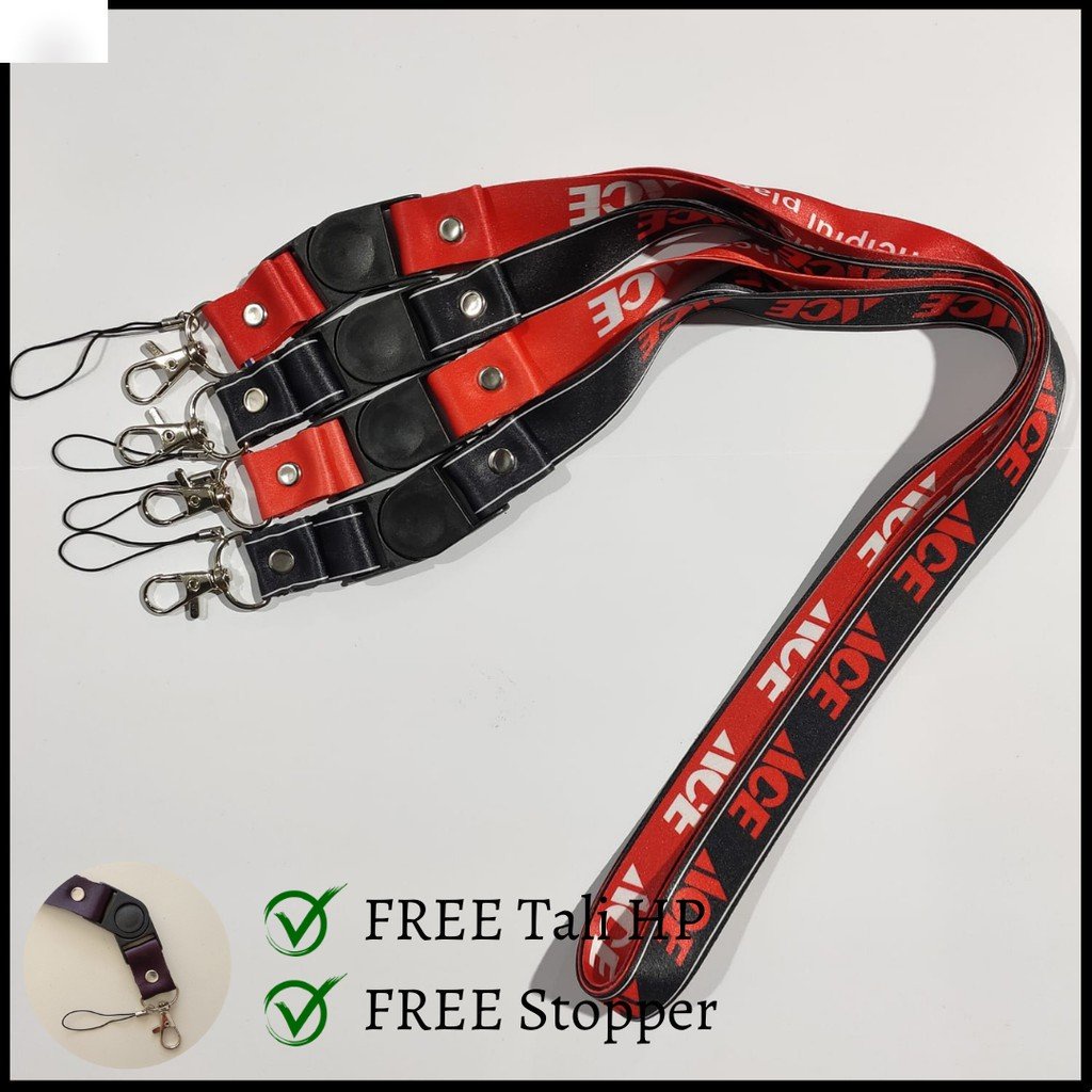

Lanyard ACE HARDWARE / Tali Lanyard Custom / Tali Gantungan HP Gantungan Kunci Gantungan ID Card Gantungan Pods