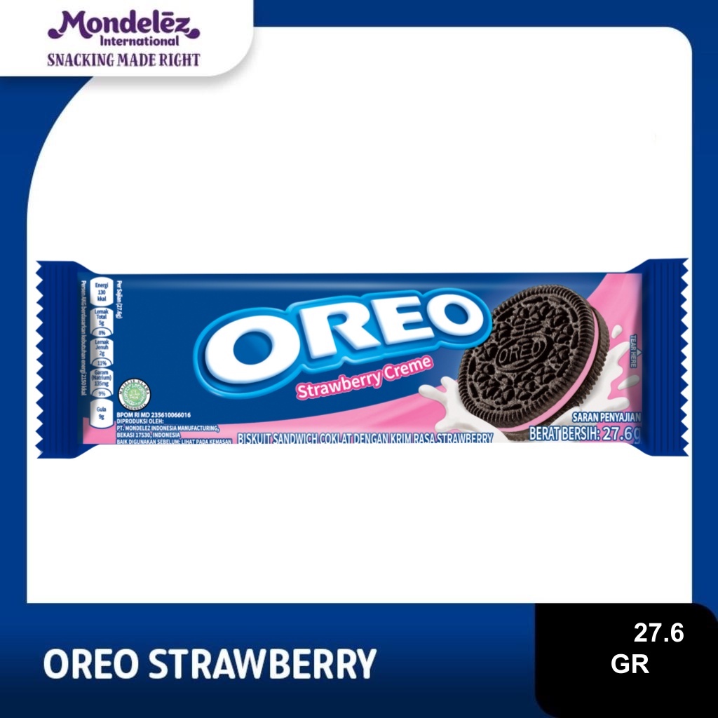 

Oreo Buskuit krim Strawberry 27.6gr