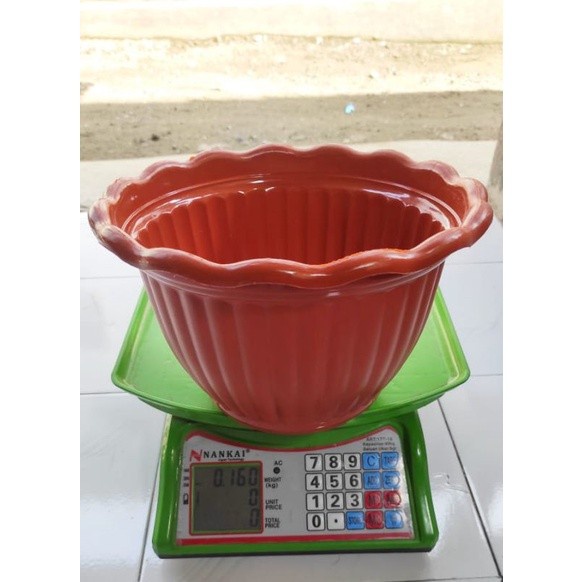 Pot Bunga Vanda 27 Merah Bata / Pot Bunga Plastik / Pot Model Belimbing