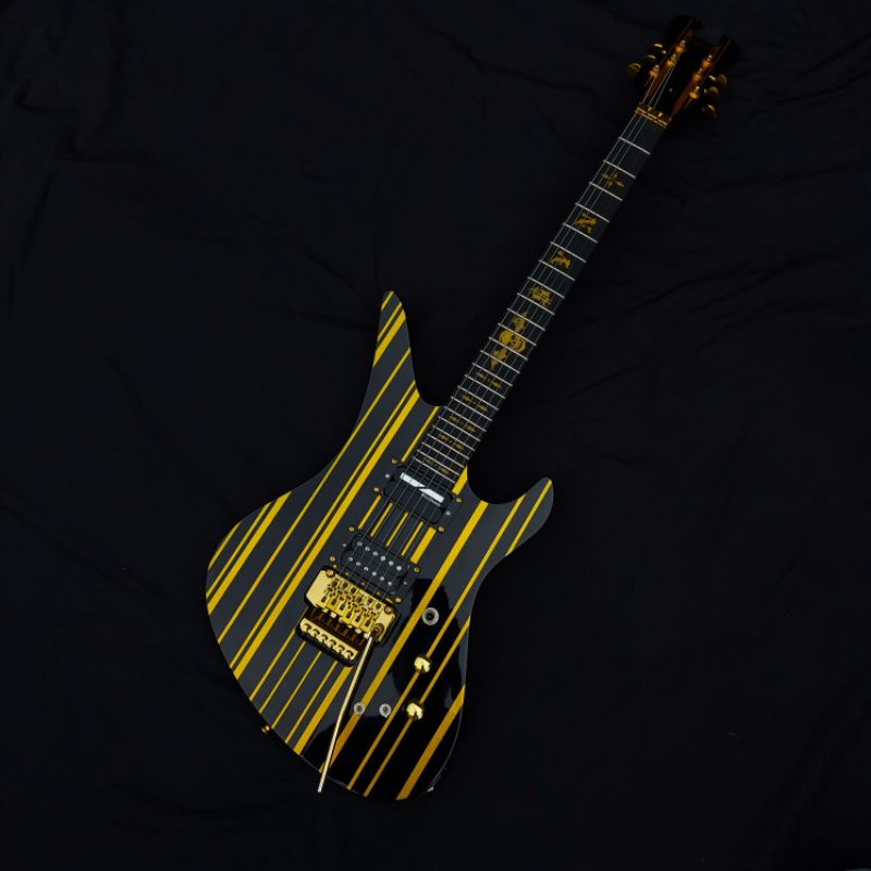 GUITAR SCHECTER SYNYSTER GATES BLACK GOLD HIGH QUALITY | Neck sustaniac 3 mode