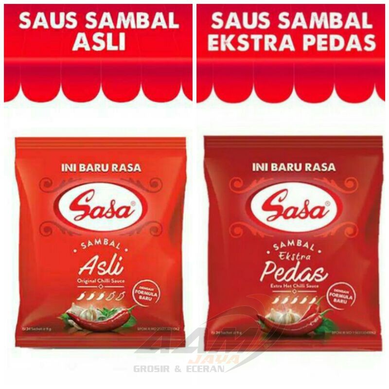 

Sasa Sambal Asli Sachet 9x24 Sasa sambal sachet 9x24 eksta pedas / asli