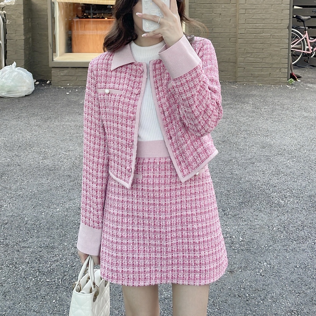 HER APPAREL - 리본 LIBON TWEED | KOREAN TWEED SET