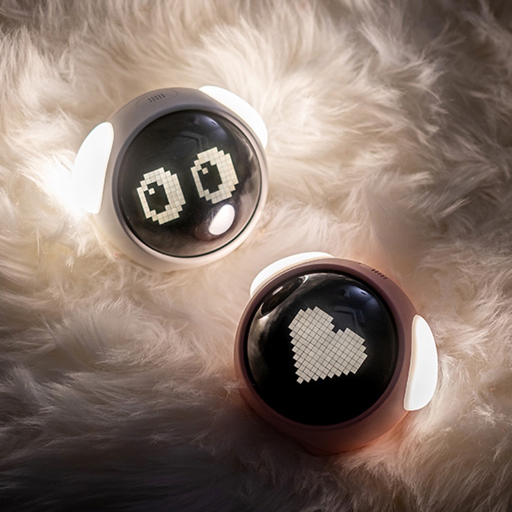 Jam Alarm emoji lucu Ekspresi Imut lampu tidur Jam Weker hadiah pacar kado anak LUCU