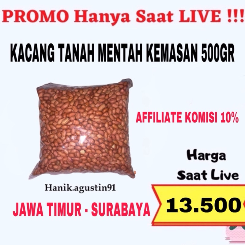 

KACANG TANAH MENTAH KEMASAN 500 GR SS91