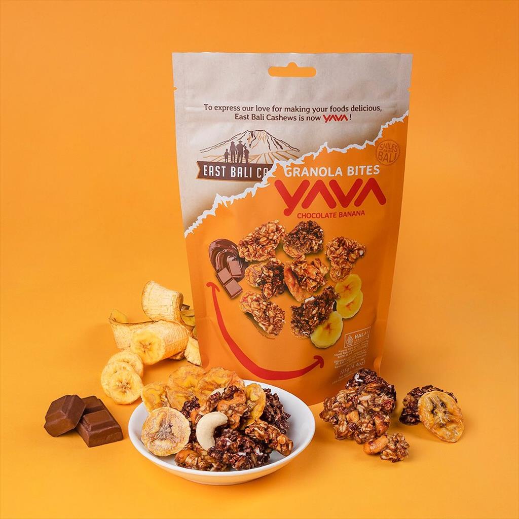 

Granola Bites Chocolate Banana 125g - Yava East Bali Cashews