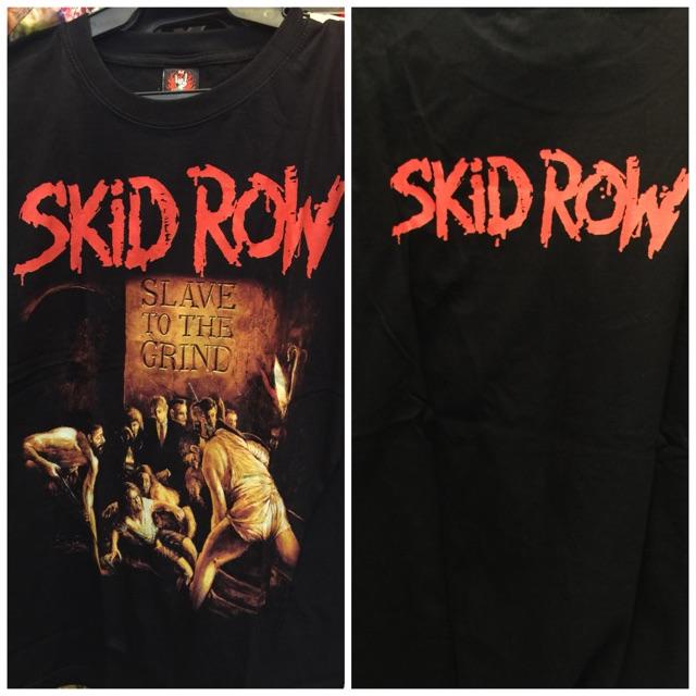 . kaos halloween, Kaus hitam band Rock skid row kaus uniseks kaus Jepang