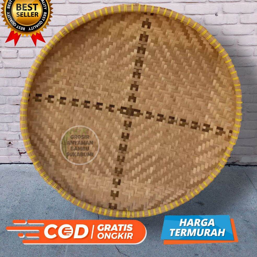 tampah bambu nyiru bambu uk 60cm / nyiru bambu / tampir bambu/ nampan bambu / grosir anyaman bambu