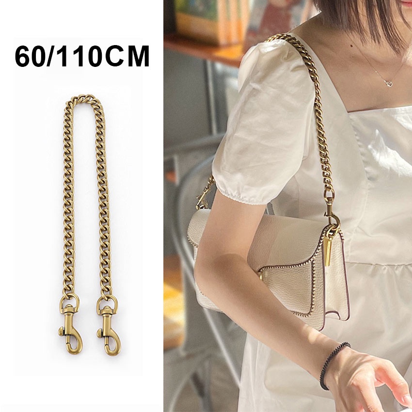 Rantai Tas Tali Panjang Besar 60cm-110cm Tali Tas Selempang Anti Karat Besi Premium Rose Gold Mewah