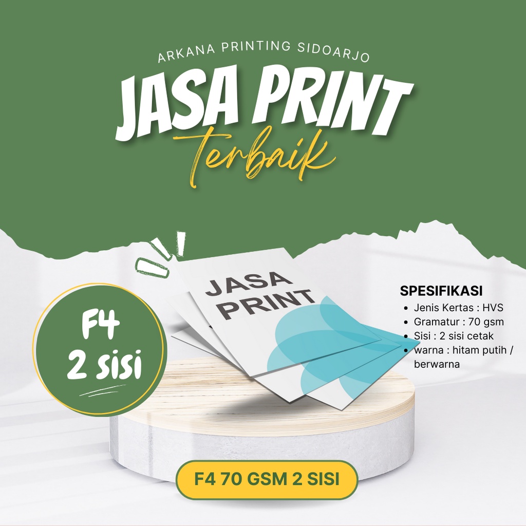 

Print HVS F4 70 gsm 2 sisi