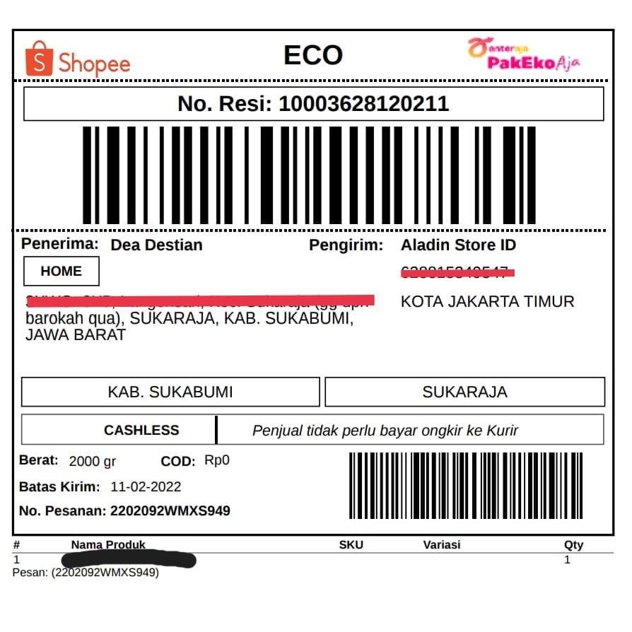 

6A. Sensor Nama barang (Untuk semua produk di toko ini sudah kita privasi ya nama produknya meskipun tidak di request sensor) A