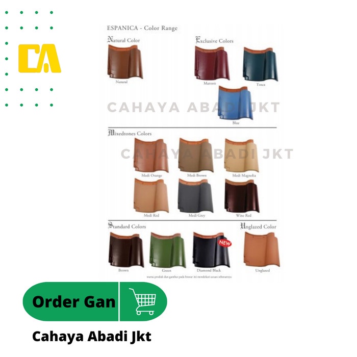 Genteng Keramik Kanmuri ESPANICA Maroon