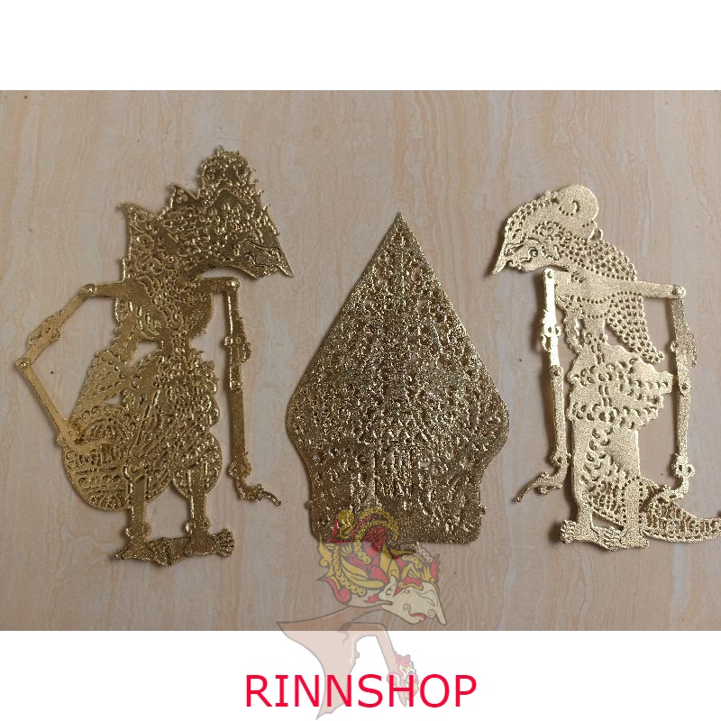 wayang hias mahar rama sinta gold / kulit asli / cod / wayang murah