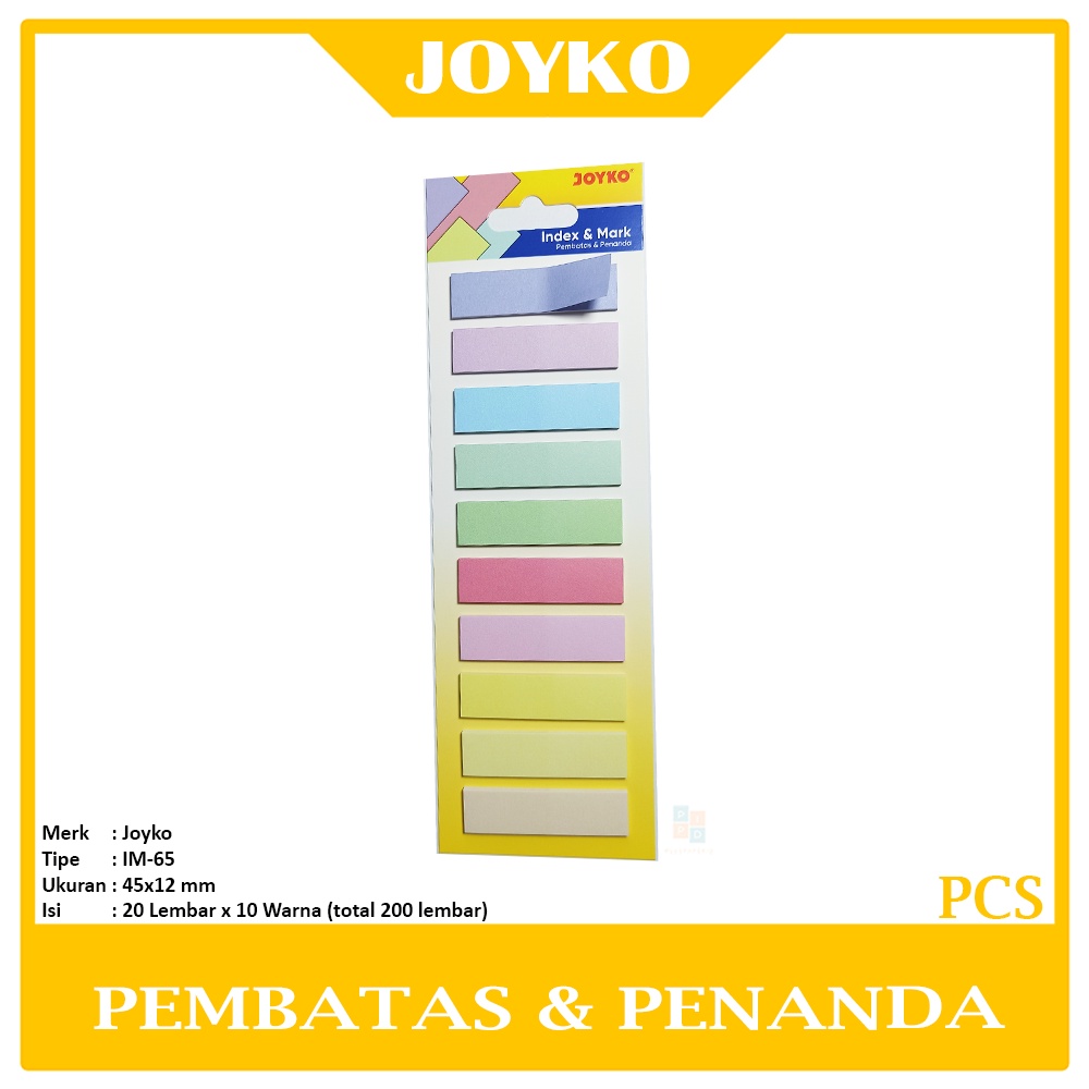 

Joyko - Index & Memo Pembatas Buku IM-65 - Pcs