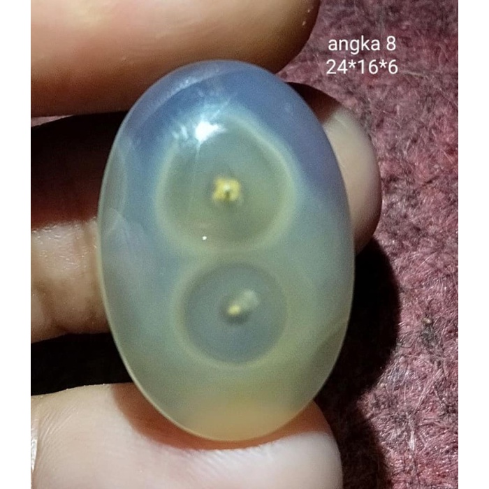 Natural Batu Akik Motif Gambar Nomor Angka 8 Antik 97