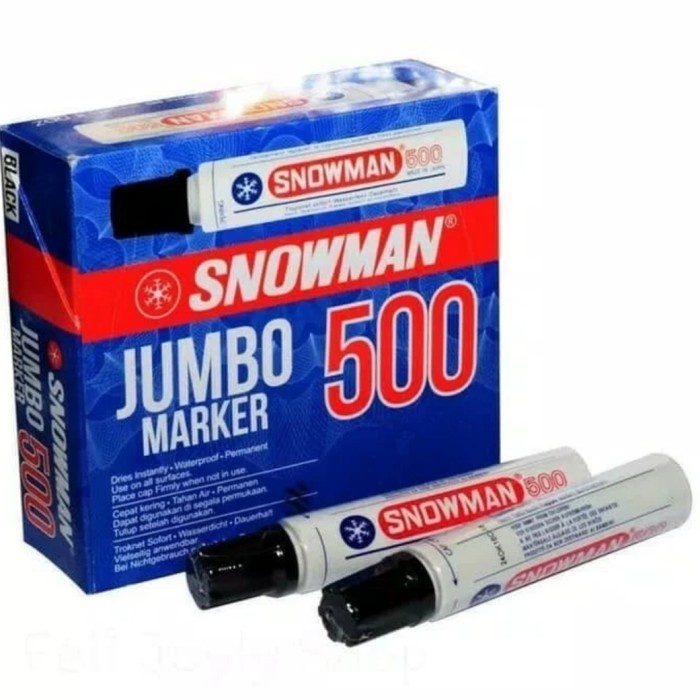 

Spidol Permanent Snowman 500 Jumbo Hitam Merah Per Pcs