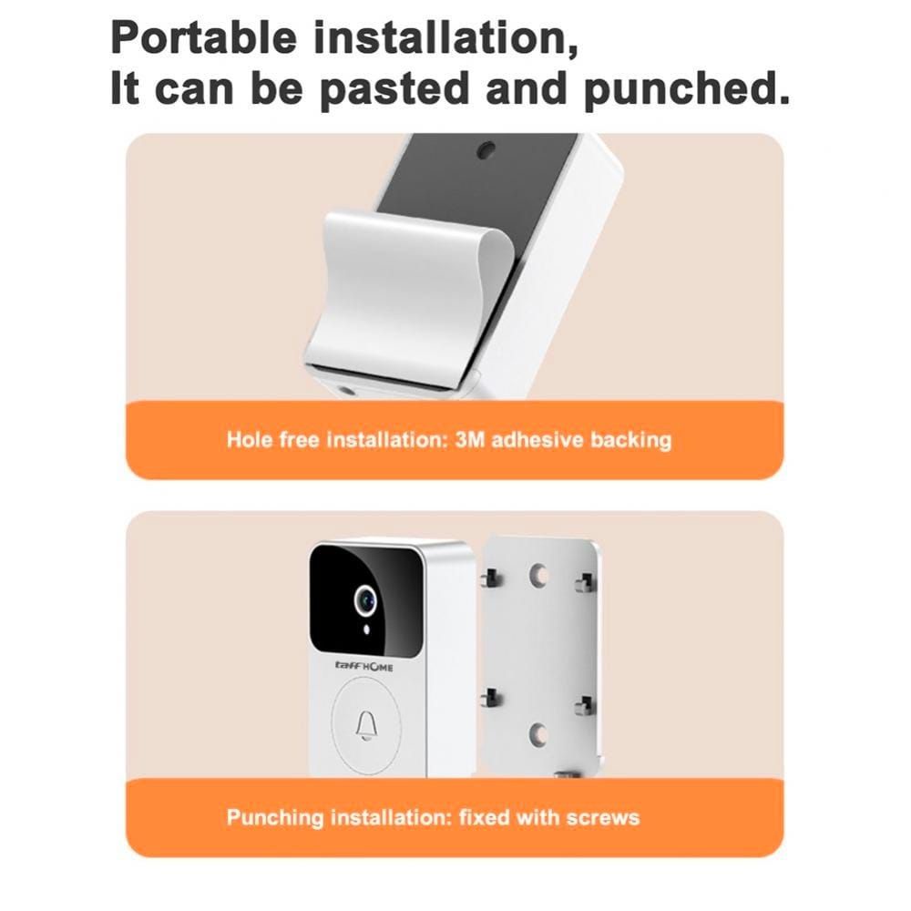 TAFFHOME X9 Smart Doorbell Wireless With Camera Video CCTV Kamera HD Talkback Bel Rumah Bell Kantor App Smartphone Original