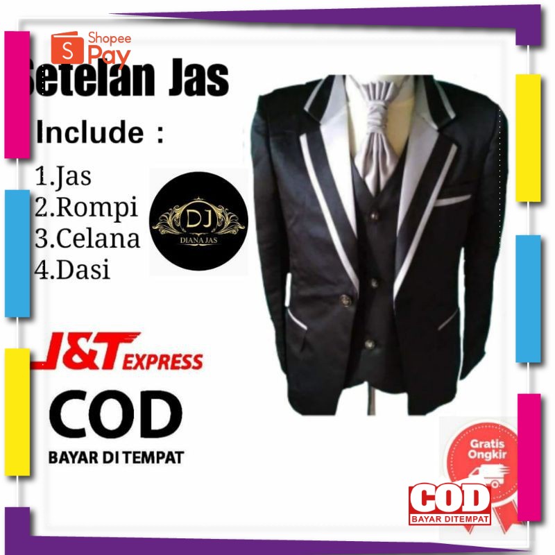PREMIUM KOREAN STYLE / JAS PRIA PENGANTIN MODREN MEWAH MURAH BERKUALITAS JAS FORMAL PRIA MODERN JAS 