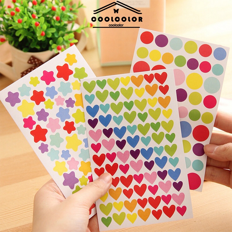 

COD❤️Stiker titik-titik,cinta,warna-warni,Korea,album foto dekorasi,DIY,stiker pelangi pentagram pelangi 8pcs pack-cl