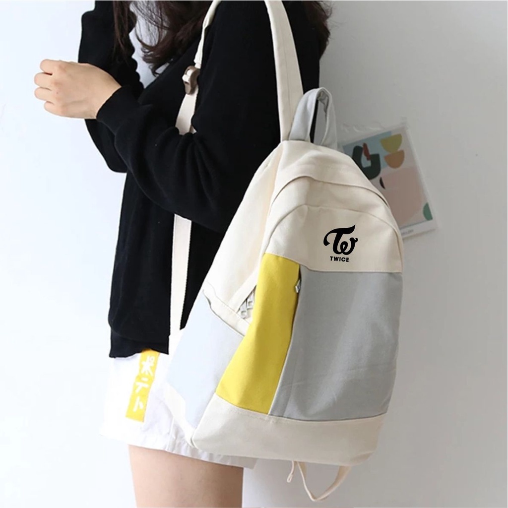 Tas Ransel Kpop LOGO TWICE PURPLE SMALL  Backpack School Remaja