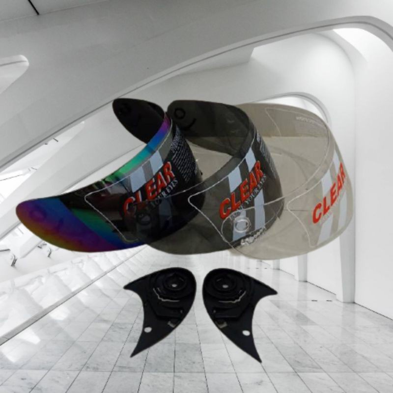 Kaca helm/ visor helm full face BMC Blade 200 star MDS sparta TRX standar Honda Full face (gratis ra