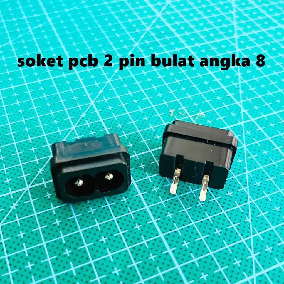 Hokky Socket AC Power 2 PIN ANGKA 8 Outlet Inlet Soket AC