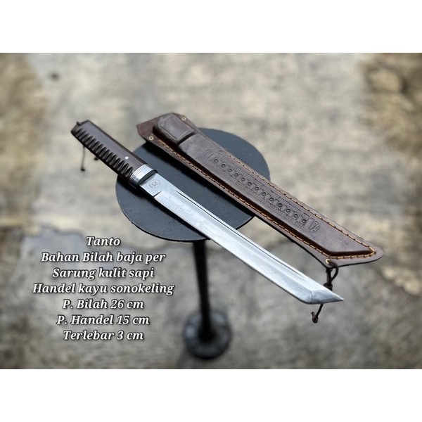 Perlengkapan pribadi tanto dr kulit baja pisau daging