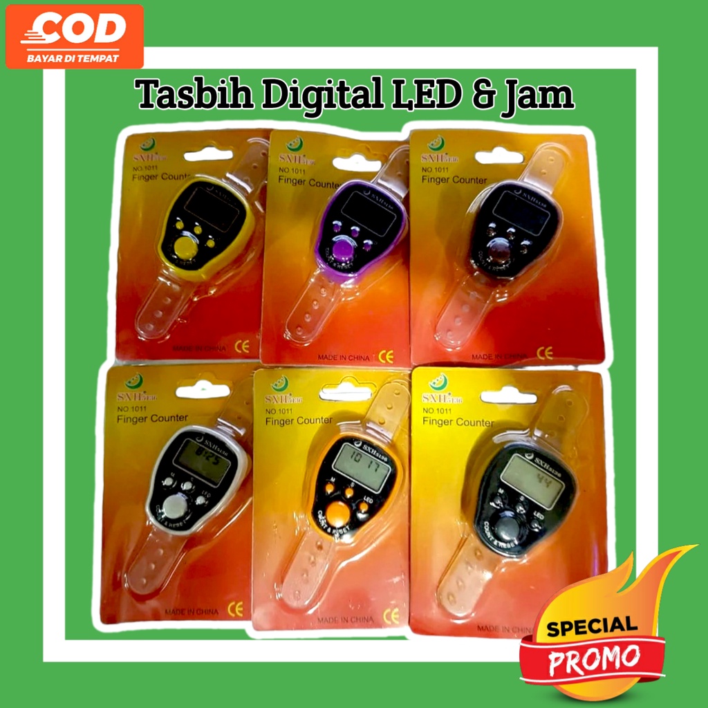 TASBIH DIGITAL LED DAN JAM / TASBIH DIGITAL PERMATA / DIGITAL TASBIH  / TASBIH JARI TERBARU / TASBIH