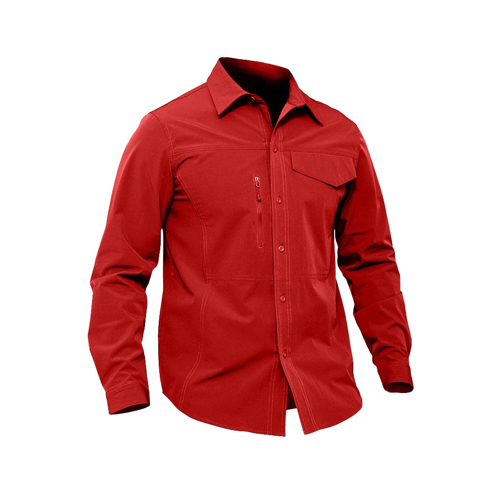 Kemeja Pria Seragam Kemeja Casual Sporhem Pria Polos Casual Formal PDL Pria Taktikal Sporhem Lengan 