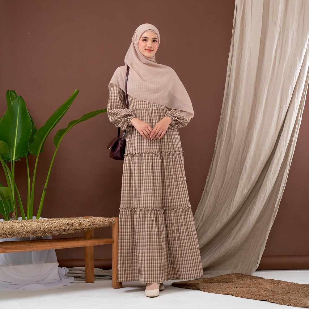 Le Khari Lituayu Gamis Katun Gamis Busui Gamis Homedress Size S - XL-1