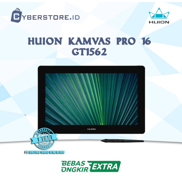 PEN TABLET HUION KAMVAS 16 Pro Plus 4K GT1562 Garansi Resmi 1 Tahun [GT-1562]