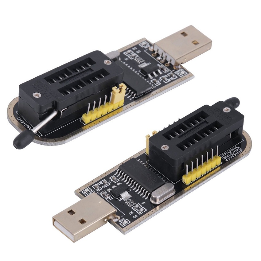 CH341A Set EEPROM Flash BIOS USB Programmer SOIC8 Klip On-Board dan penjepit IC Eeprom