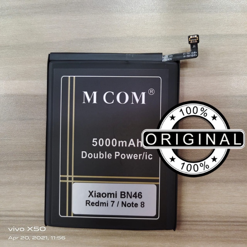 Battery Batere Batre Baterai Double Power Mcom Xiaomi Redmi 7 - Redmi Note 8 BN46 Kapasitas 5000 Mah