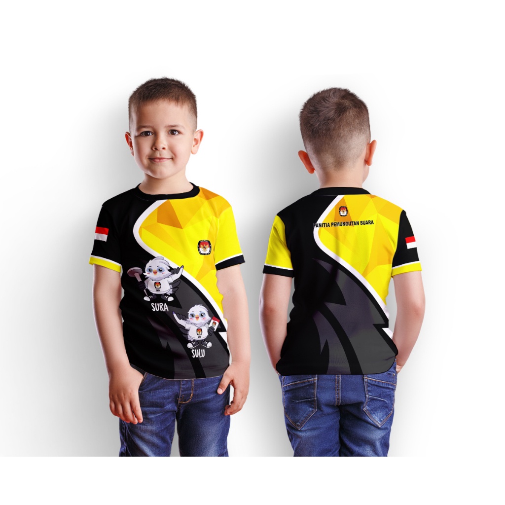 Baju Kaos PILPRES Anak PPS KPU PEMILU 2024 Fullprinting Sublime Premium - 06