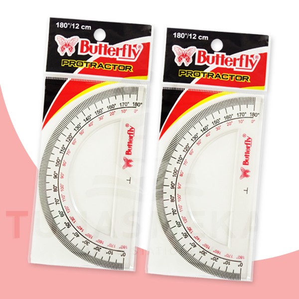 

Penggaris Busur Butterfly 6 A New 180 derajat 12 cm