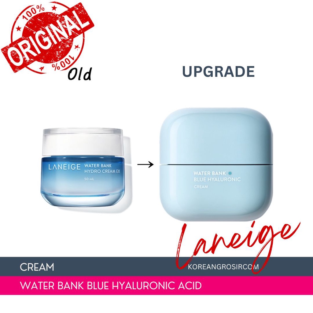 Laneige Waterbank Blue HA Cream (Dry & Oily) Original Korea