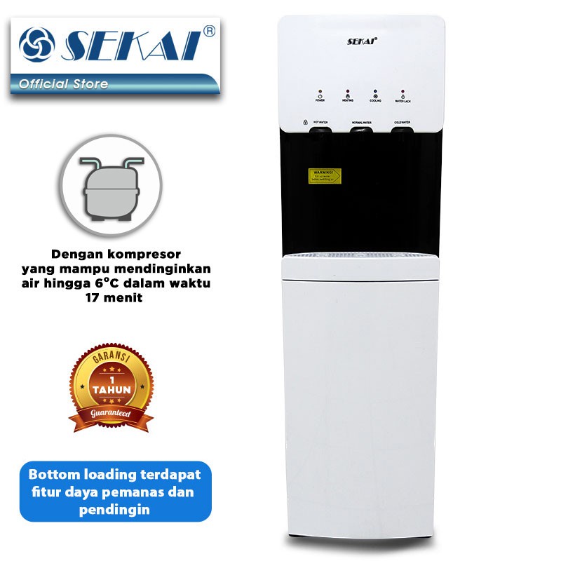 SEKAI Dispenser Bottom Loading / Dispenser Kompresor Galon Bawah - WDC-552