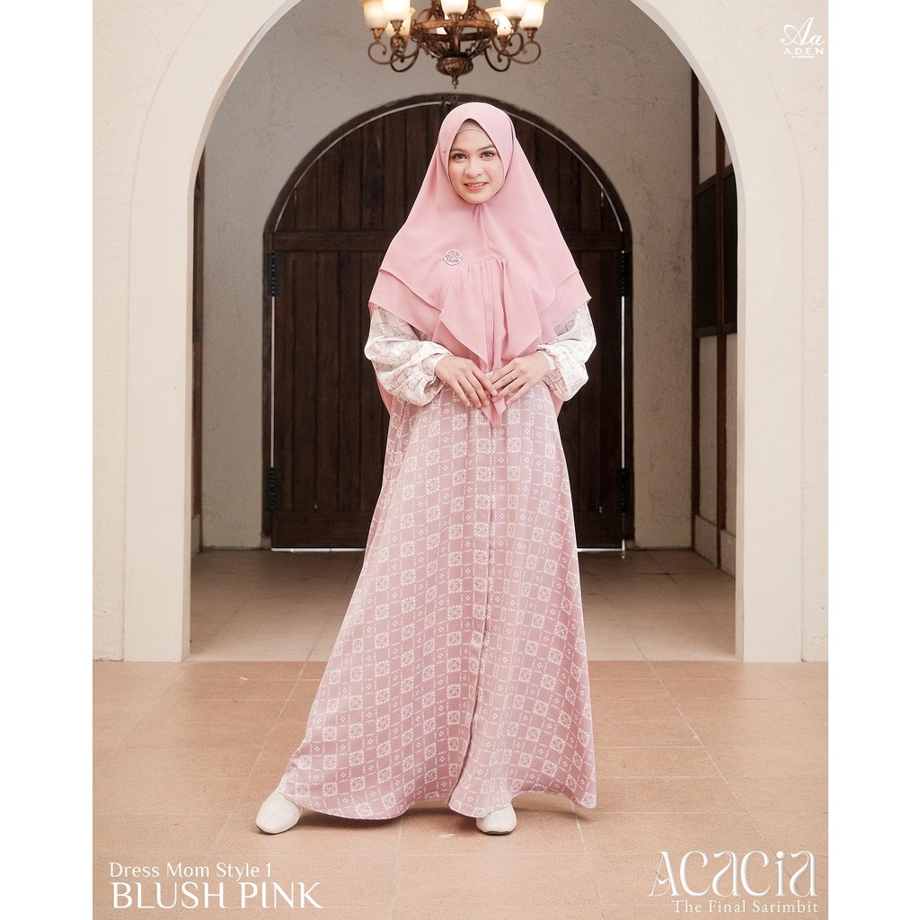 Gamis Mom Acacia Family Series Blush Pink by Aden Hijab