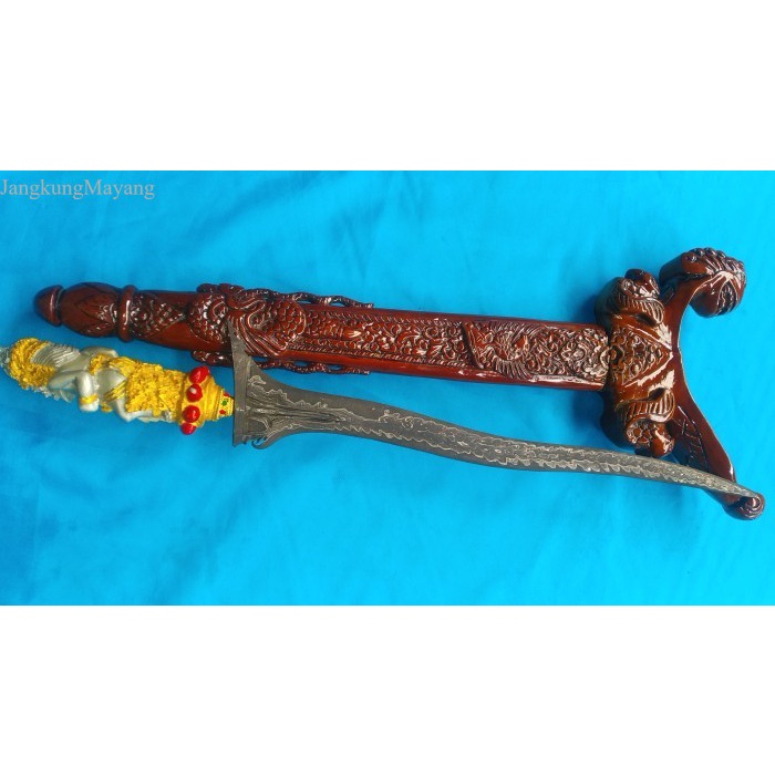 

Keris jangkung pamor manggar warongko ukiran fn4077 antik