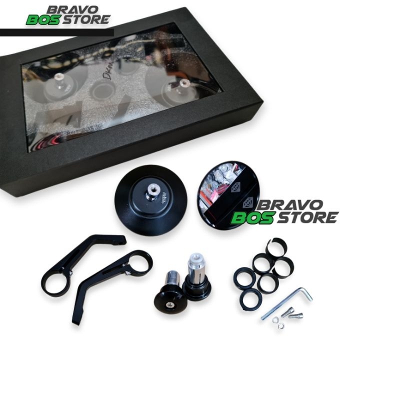 SPION JALU BULAT BLACK DIAMOND spion jalu stang ujung stang spion bandul bulat