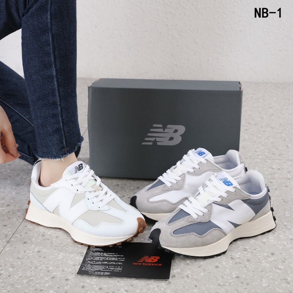 Sneaker Wanita #NB-1 Women's 327 Low Top Sneakers Bahan : Canvas Nylon & Leather